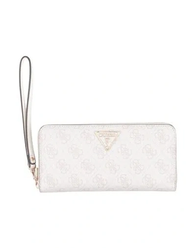 Guess Woman Wallet Off White Size - Polyurethane