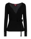 Guess Woman Wrap Cardigans Black Size Xs Viscose, Nylon