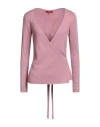 Guess Woman Wrap Cardigans Pink Size Xs Viscose, Nylon In Pink
