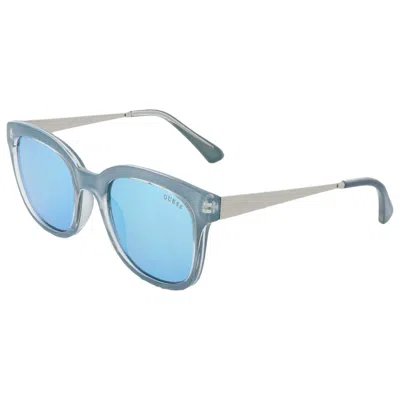 Guess Women's 53mm Shiny Blue Sunglasses In Multi