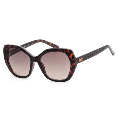 Guess Women's 55mm Brown Sunglasses Gf0390-52f In Black