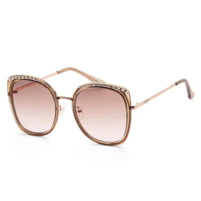 Guess Women's 56mm Brown Sunglasses Gf0381-46f In Gold