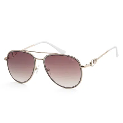 Guess Women's 56mm Gold Sunglasses Gf0344-32f In Brown