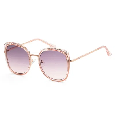 Guess Women's 56mm Pink Sunglasses Gf0381-72t In Blue