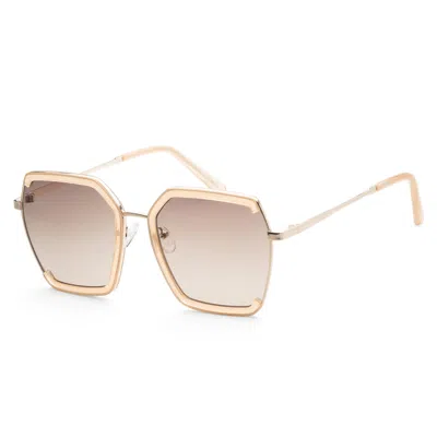 Guess Women's 58mm Beige Sunglasses Gf0418-57f In Gold