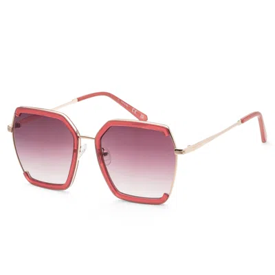 Guess Women's 58mm Red Sunglasses Gf0418-69t In Pink