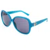 Guess Women's 58mm Shiny Turquoise Sunglasses In Blue