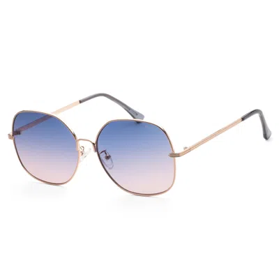 Guess Women's 61mm Rose Gold Sunglasses Gf0385-28w In Blue