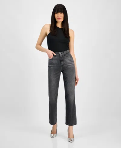 Guess Women's 80s Straight Leg Jeans In Authentic Grey