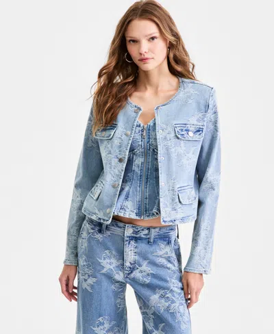 Guess Women's Addison Long-sleeve Jacket In Blue