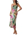 GUESS WOMEN'S AKILINA COWLNECK SLEEVELESS MIDI DRESS