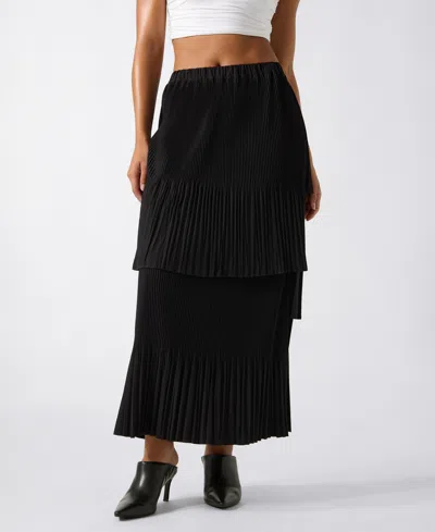 Guess Women's Akira Pleated Maxi Skirt In Black
