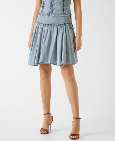 Guess Women's A-line Pull-on Mini Skirt In Blue
