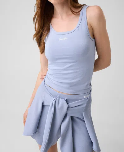 Guess Women's Alya Ribbed Scoop Neck Tank Top In Gray