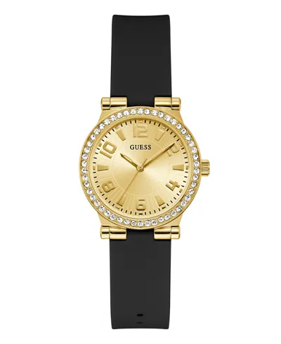 Guess Women's Analog Black Silicone Watch, 32mm