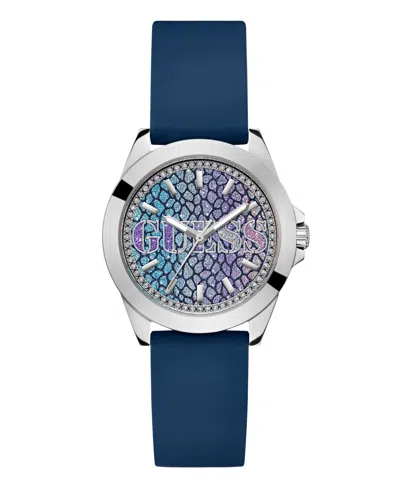 Guess Women's Analog Blue Silicone Watch 36mm