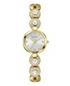 Guess Women's Analog Gold Tone Stainless Steel Watch, 26 Mm In Gold