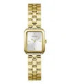 Guess Women's Analog Gold Tone Steel Watch, 22mm In Gold Tone