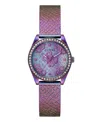 Guess Women's Analog Iridescent Mesh Watch 32mm In Iridescent