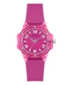 Guess Women's Analog Pink Silicone Watch, 34mm