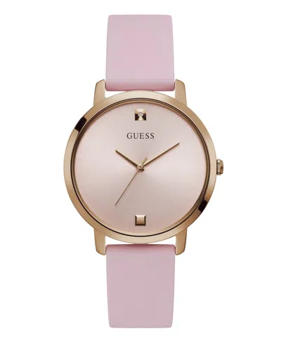 Guess Women's Analog Pink Silicone Watch 40 Mm