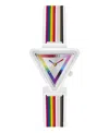 GUESS WOMEN'S ANALOG RAINBOW SILICONE WATCH, 31MM