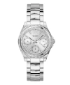 Guess Women's Analog Silver-tone Stainless Steel Watch 36mm In Silver-tone