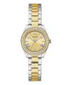 Guess Women's Analog Two-tone Stainless Steel Watch, 30 Mm In Two-tone