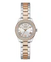 Guess Women's Analog Two-tone Stainless Steel Watch, 30 Mm In Two-tone