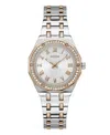 Guess Women's Analog Two-tone Stainless Steel Watch 36mm In Two Tone,multi