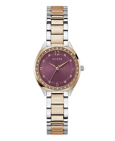 Guess Women's Analog Two Tone Steel Watch 30mm In Two Tone,multi
