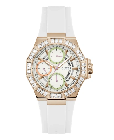 Guess Women's Analog White Silicone Watch 39mm