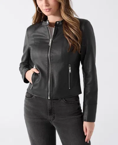 Guess Women's Anita Logo Zip-front Jacket In Black