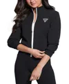 Guess Ann Graphic Zip Sweatshirt In Jet Black A996