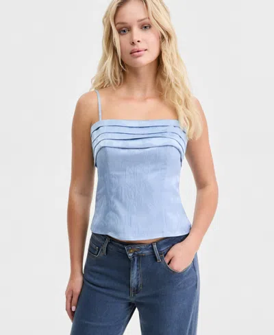 Guess Women's Arlo Pleated Top In Brown