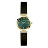 Guess Women's Array Green Dial Watch In Black