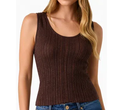 Guess Women's Audrey Sheer Lurex Sleeveless Top In Animal Print
