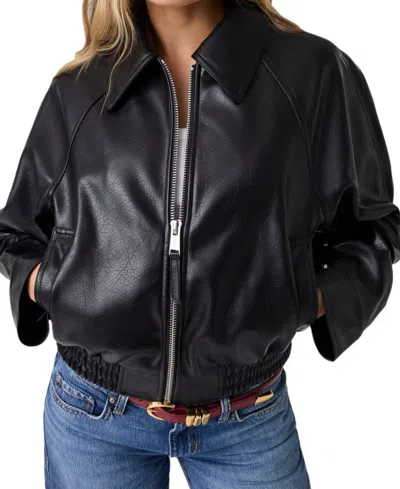 Guess Women's Audrine Faux Leather Long-sleeve Bomber Jacket In Multi