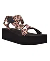 Guess Women's Avin Logo Sport Sandals In Black,leopard