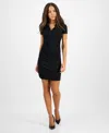 Guess Women's Aya Short-sleeve Polo Mini Dress In Jet Black A996