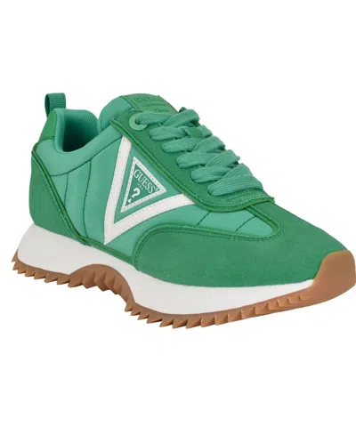 Guess Women's Bail Logo Retro Jogger Sneakers In Green