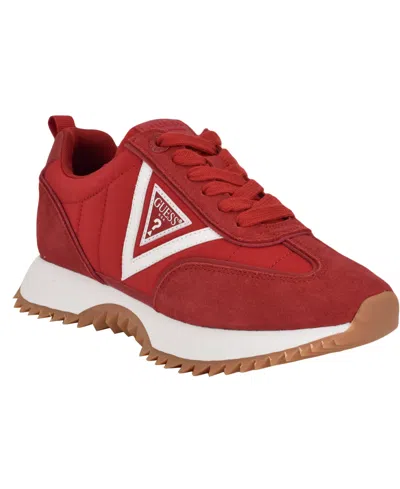 Guess Women's Bail Logo Retro Jogger Sneakers In Red