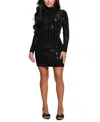 Guess Sequinned Sweater In Jet Black A996