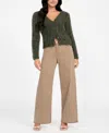 Guess Women's Bea Open Stitch Long Sleeve Cardigan Sweater In Green