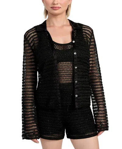 Guess Women's Bella Embellished Knit Shirt