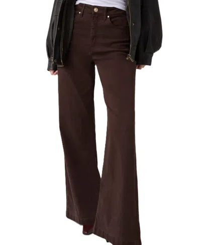 Guess Women's Bellagio High-rise Wide-leg Jeans In Burgundy