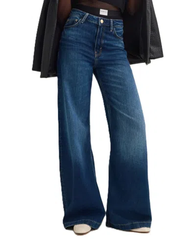 Guess Women's Bellagio High-waisted Wide-leg Jeans In Blue