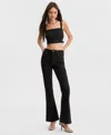 Guess Women's Belle High-rise Flare Jeans In Black