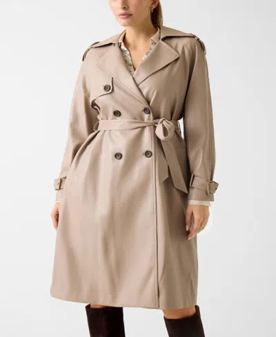 Guess Women's Bianka Double-breasted Trench Coat In Neutral