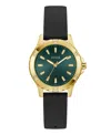 Guess Women's Black Gold Tone Analog Watch, 35mm In Gold